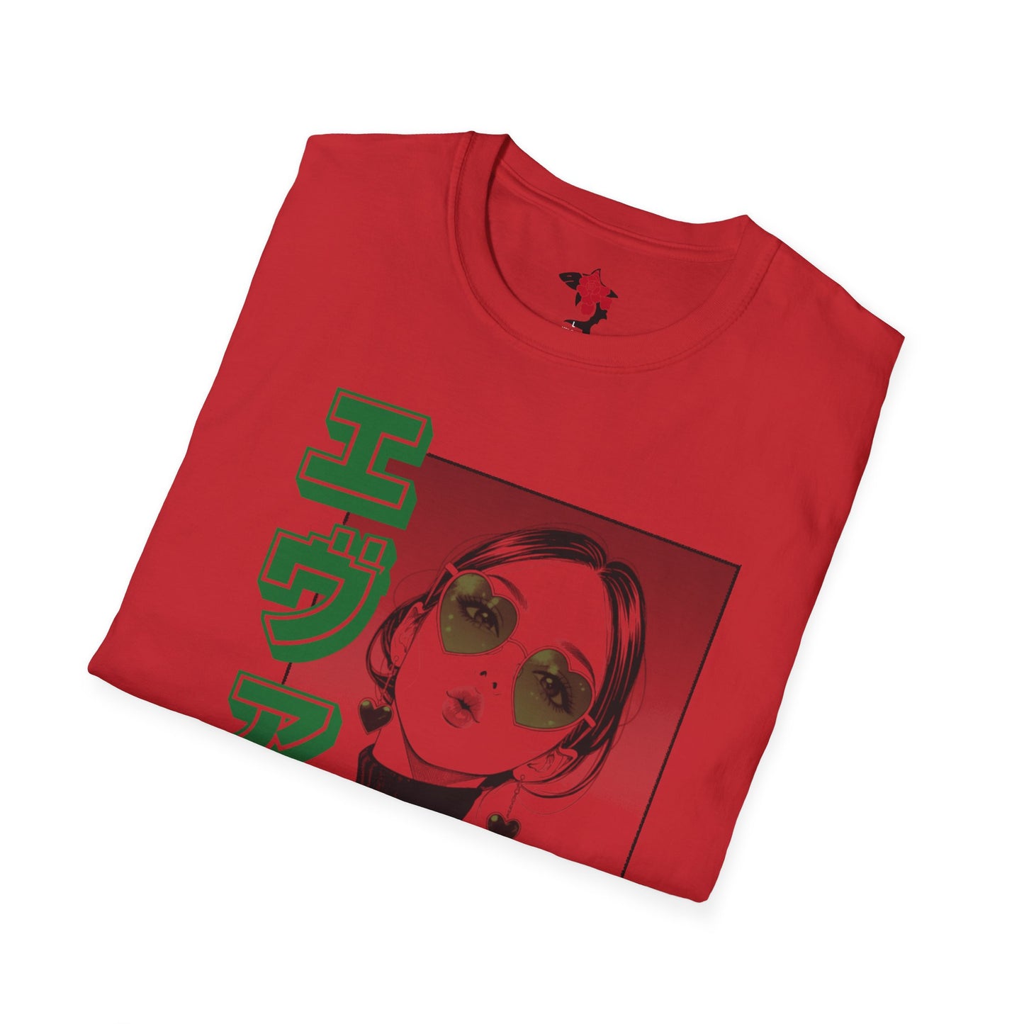 Saku Same - Eva - Anime Girl Graphic Tee with Japanese Text — 'Eva' Retro Aesthetic T-Shirt