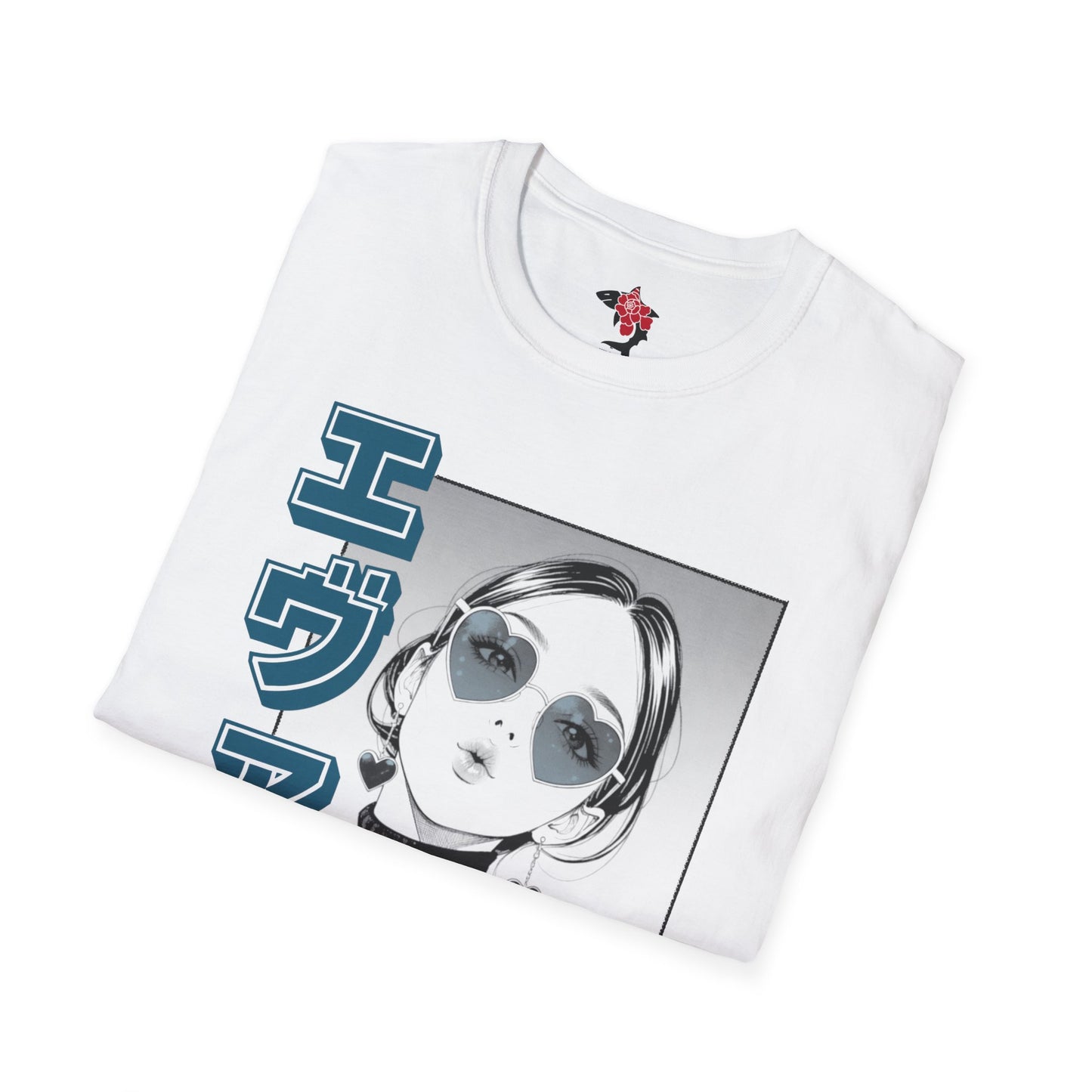 Saku Same - Eva - Girl Graphic T‑Shirt — 'エヴァ' Retro Stylish Portrait Tee