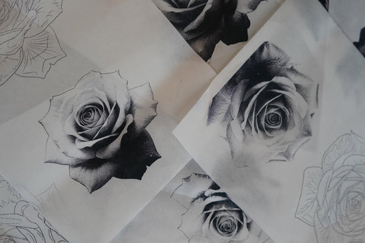 Pre-Made Tattoo Stencil Pack (Set of 10) – Lining, Shading and Colour Designs