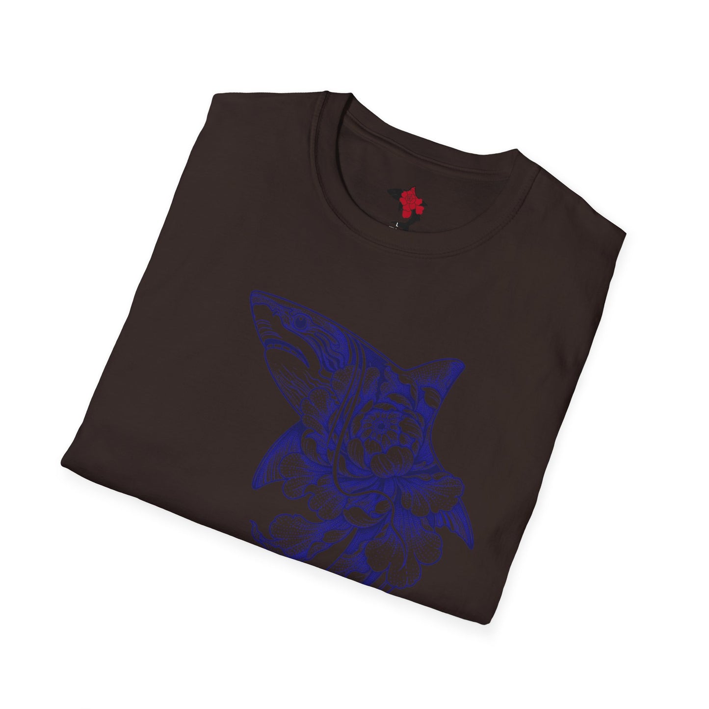 Saku Same - Floral Shark T-Shirt — Botanical Koi Shark Graphic Tee