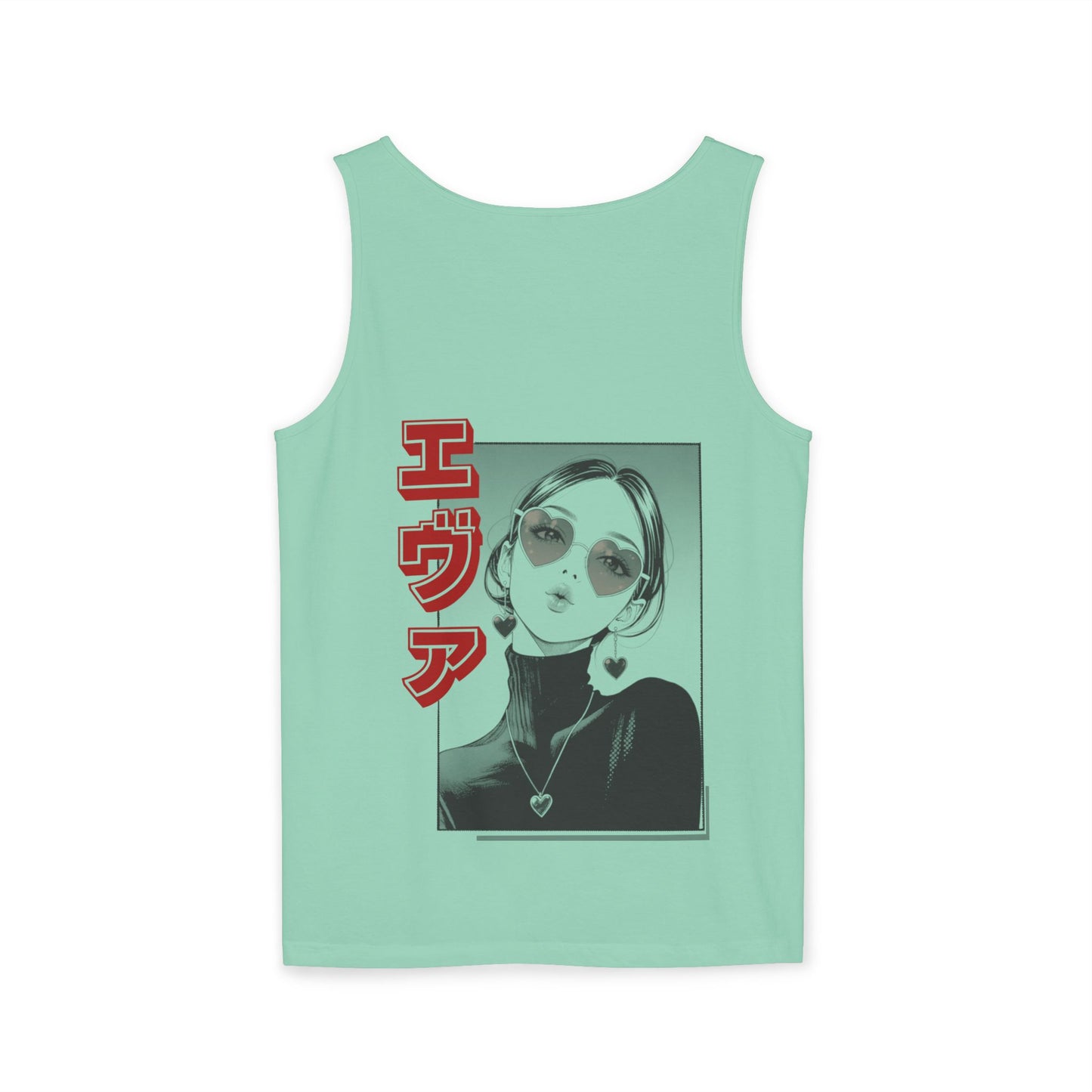 Saku Same - Eva - Anime Girl Graphic Tank — 'エヴァ' Retro Manga Portrait