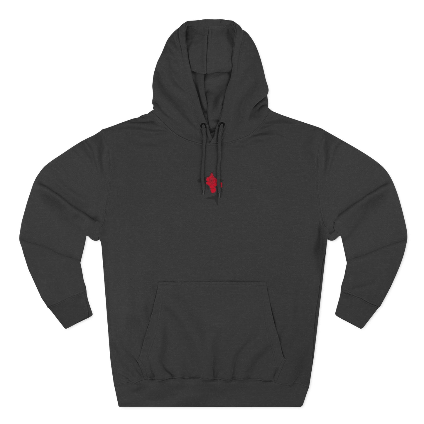 Saku Same - Eva - Anime Girl Graphic Hoodie with Japanese Text - Minimal Front Rose, Back Panel Art