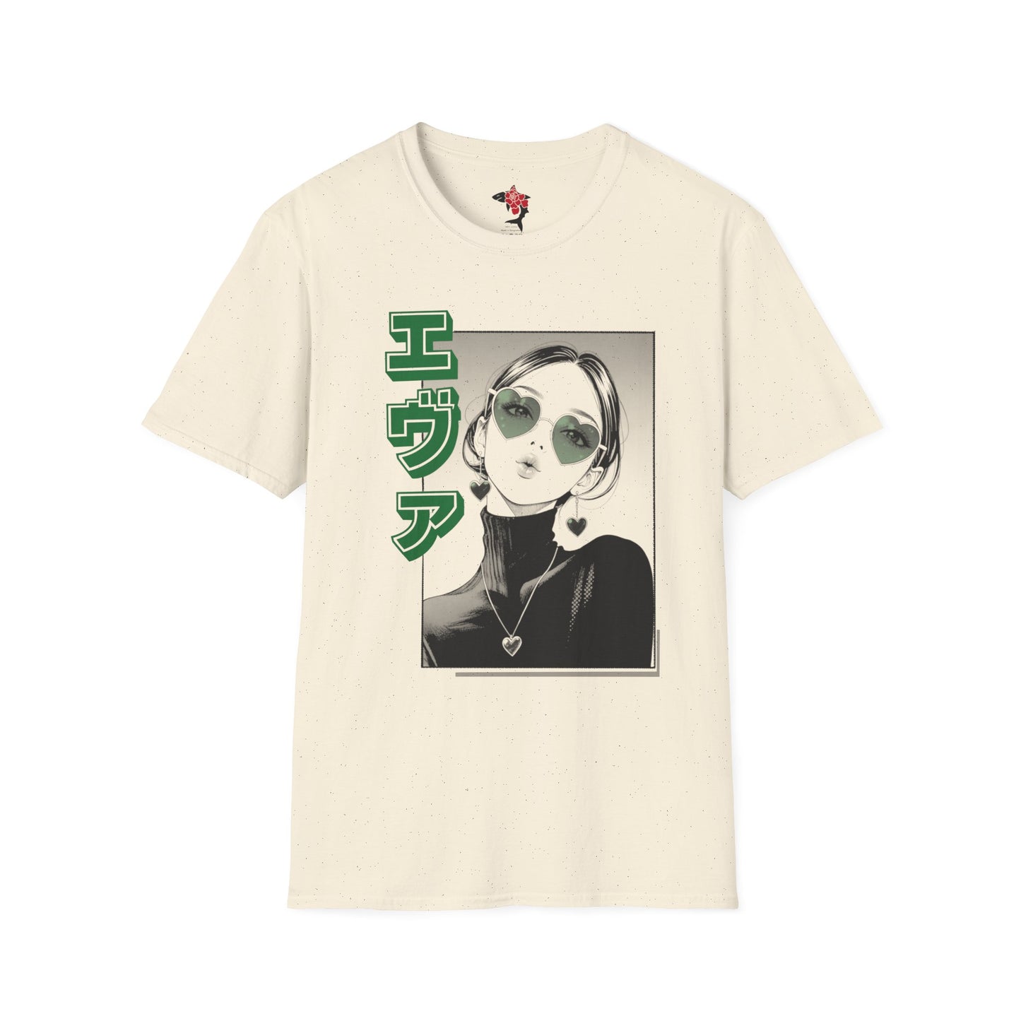 Saku Same - Eva - Anime Girl Graphic Tee with Japanese Text — 'Eva' Retro Aesthetic T-Shirt