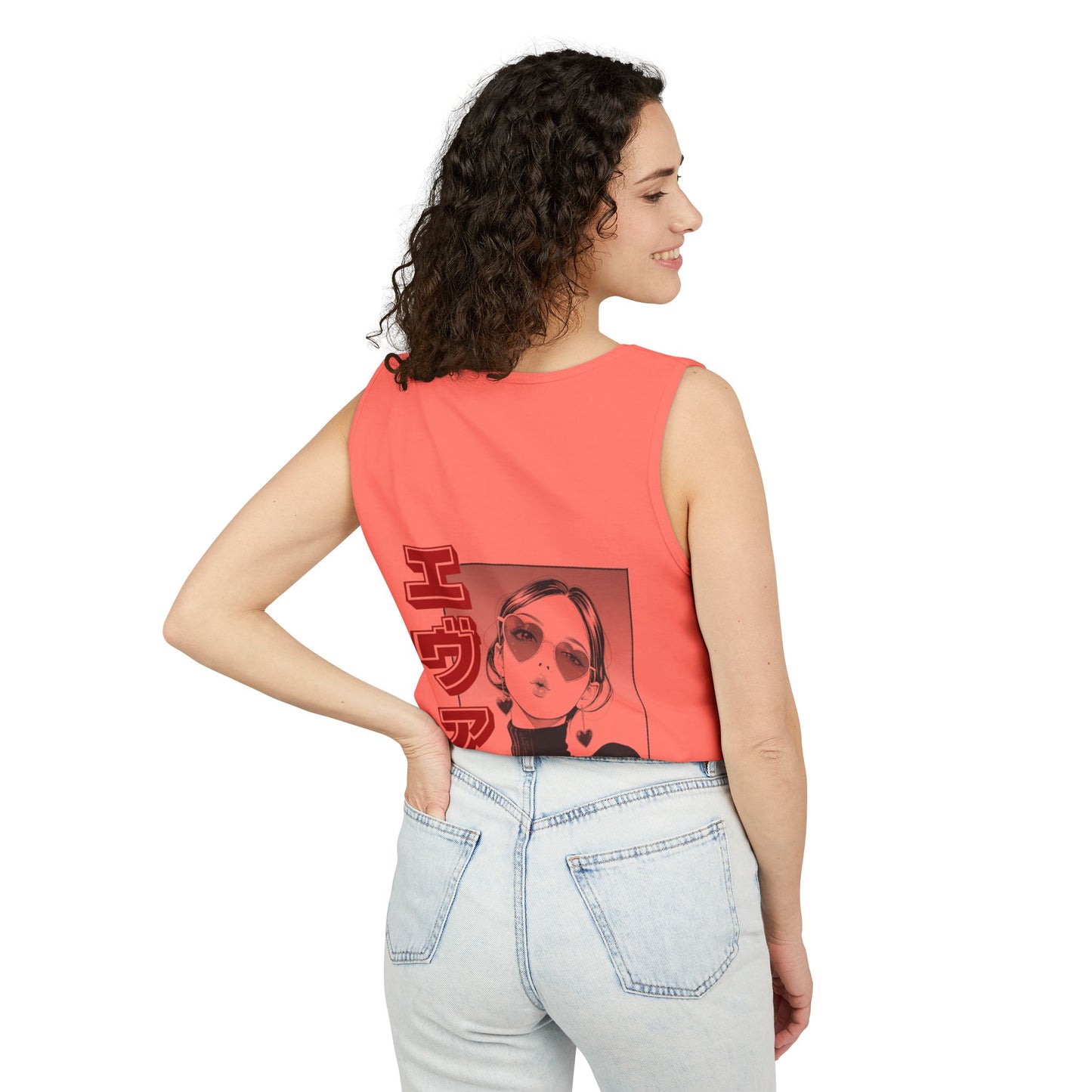 Saku Same - Eva - Anime Girl Graphic Tank — 'エヴァ' Retro Manga Portrait