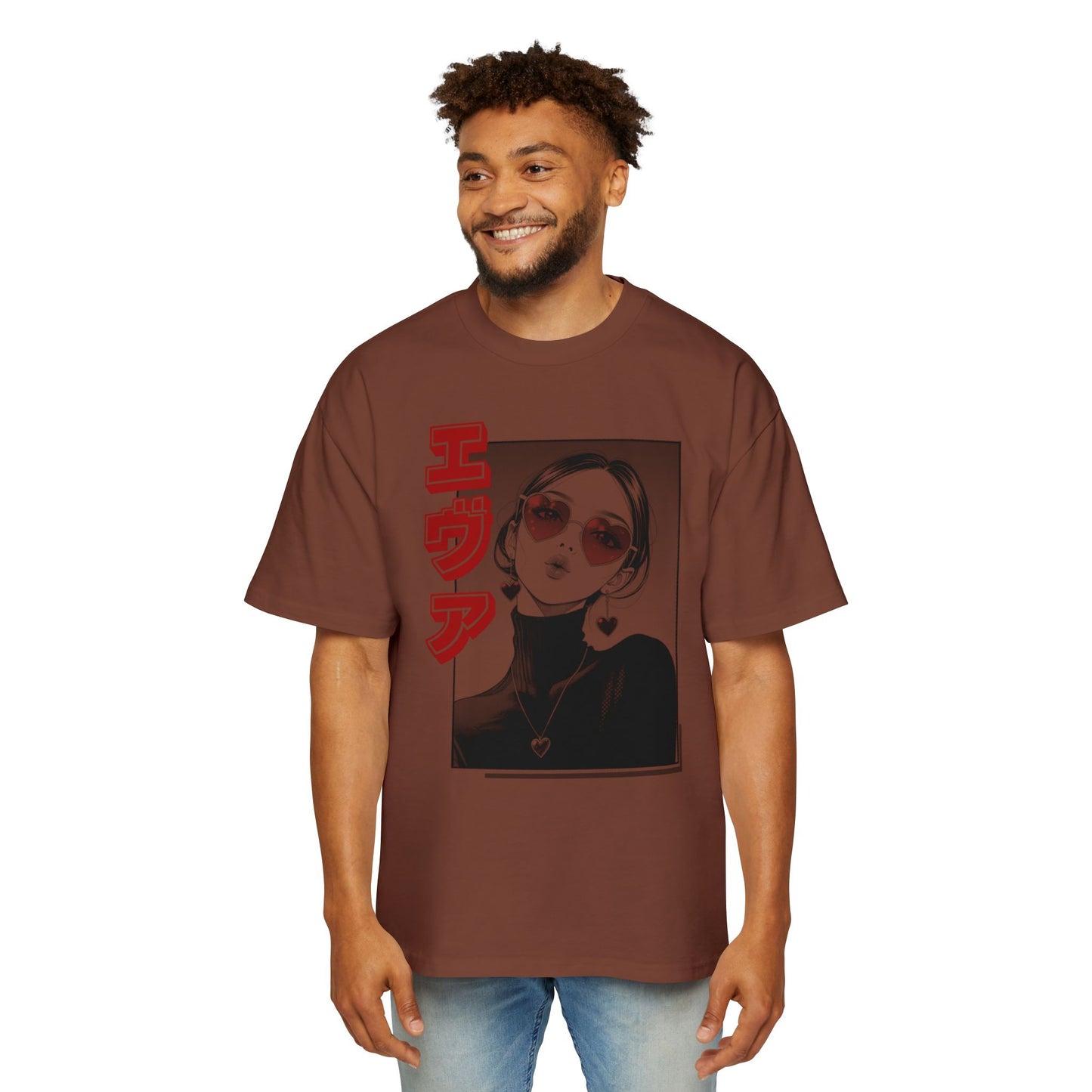 Saku Same "EVA" Japanese Text Oversized T-Shirt