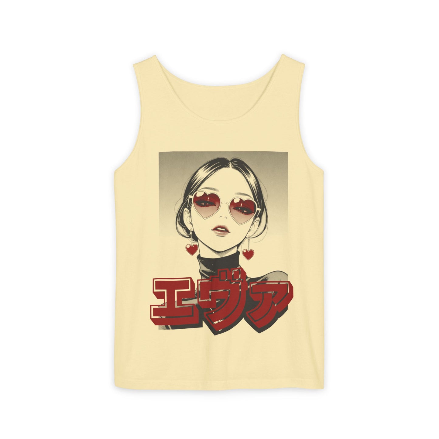 Saku Same - Eva - Anime Girl Graphic Tank — 'エヴァ' Retro Manga Portrait