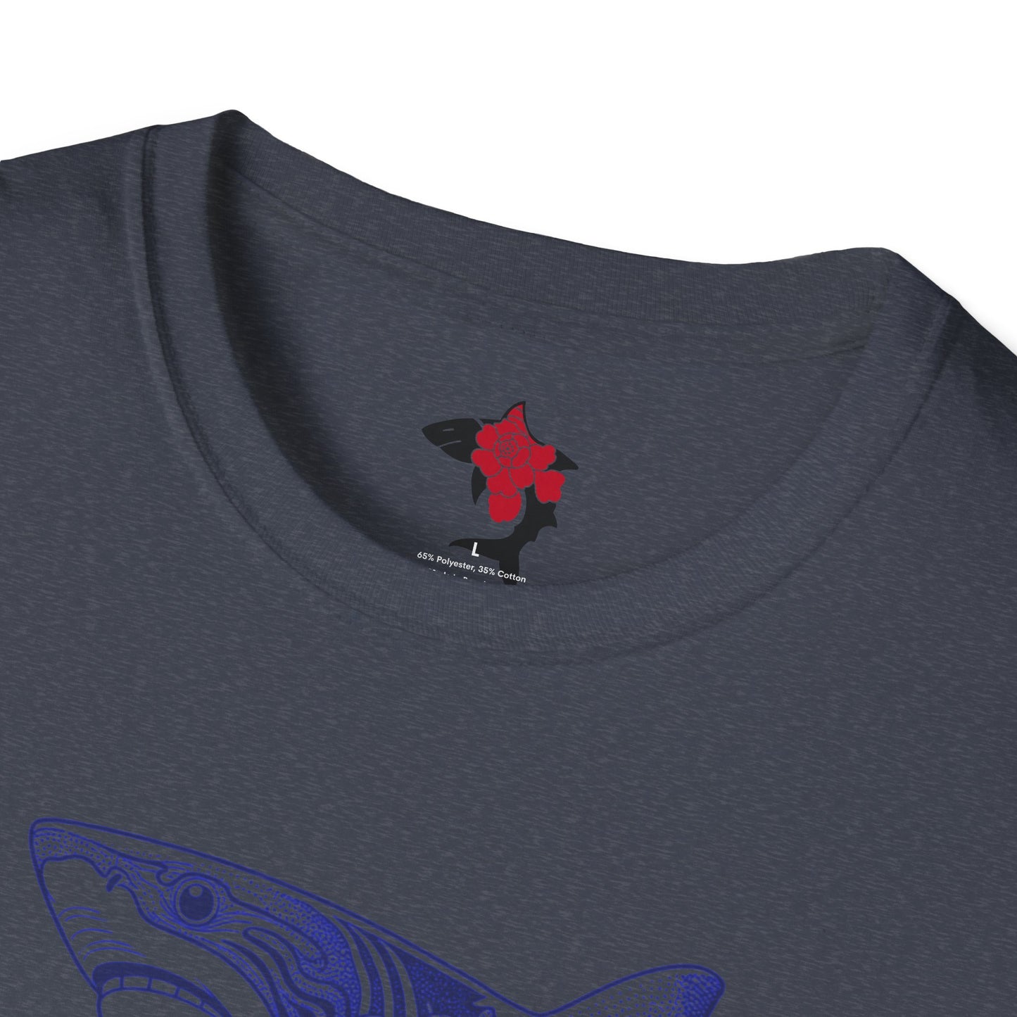 Saku Same - Floral Shark T-Shirt — Botanical Koi Shark Graphic Tee