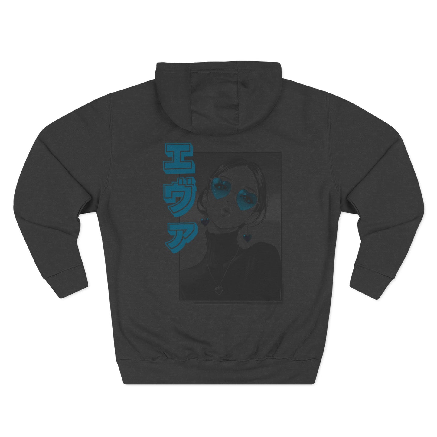Saku Same - Eva - Anime Girl Portrait Hoodie  "エヴァ" Graphic Fleece Hoodie