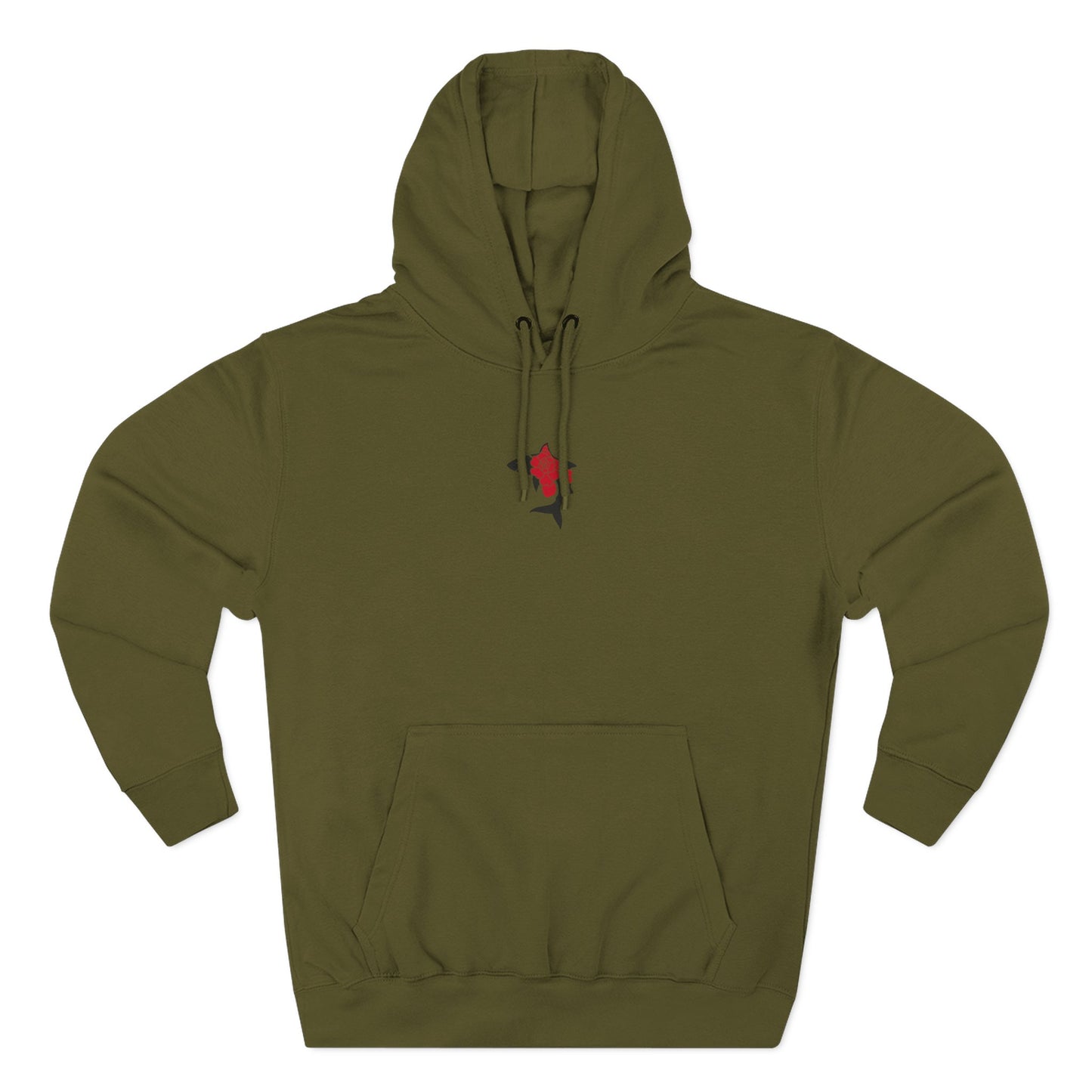 Saku Same - Eva - Anime Girl Graphic Hoodie with Japanese Text - Minimal Front Rose, Back Panel Art