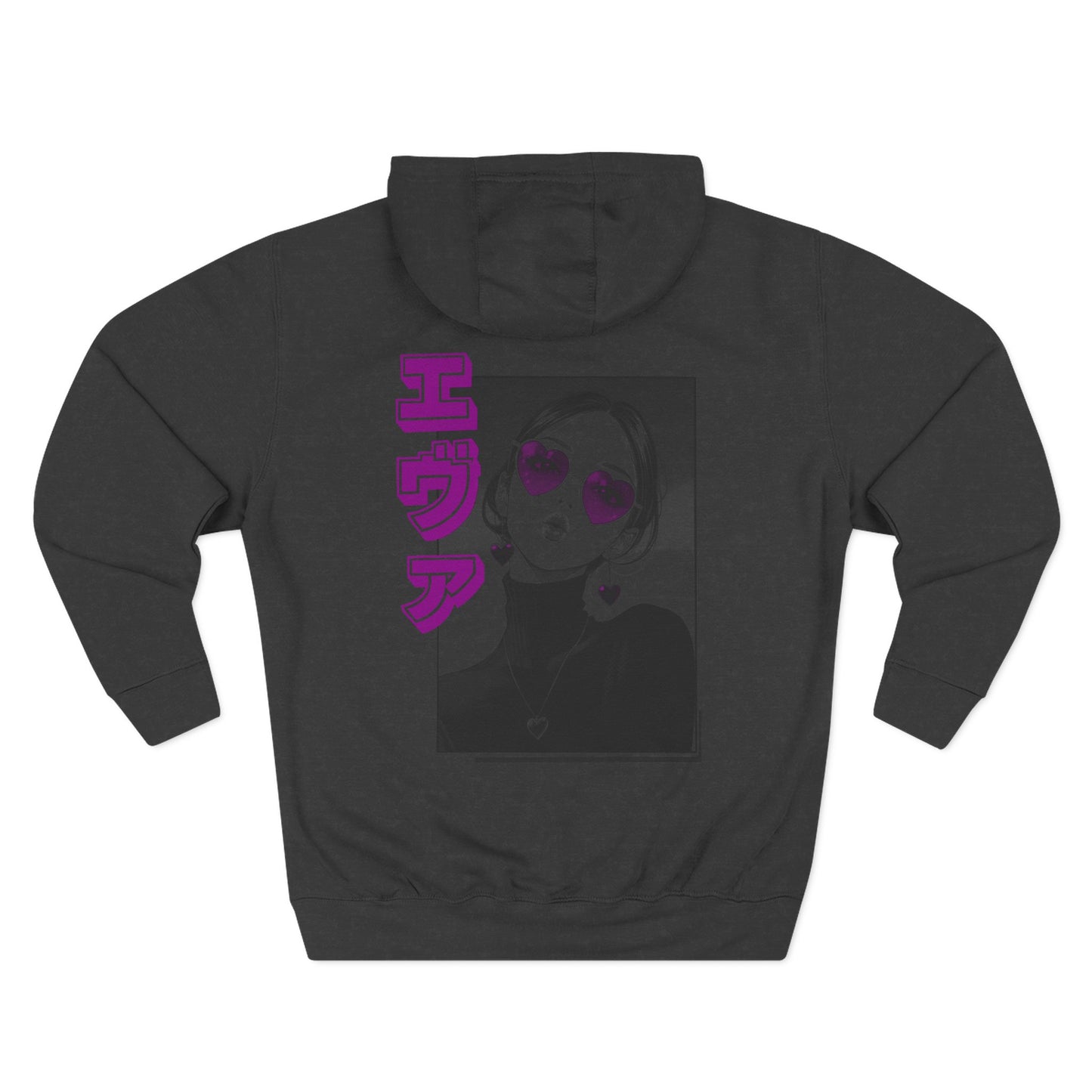Saku Same - Eva - Retro Manga Girl Graphic Hoodie with Japanese Text