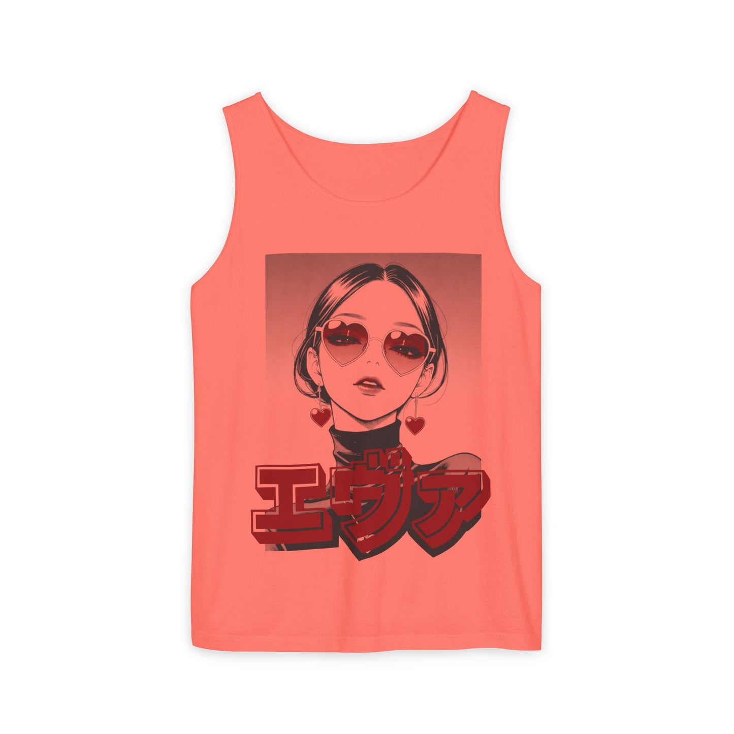 Saku Same - Eva - Anime Girl Graphic Tank — 'エヴァ' Retro Manga Portrait