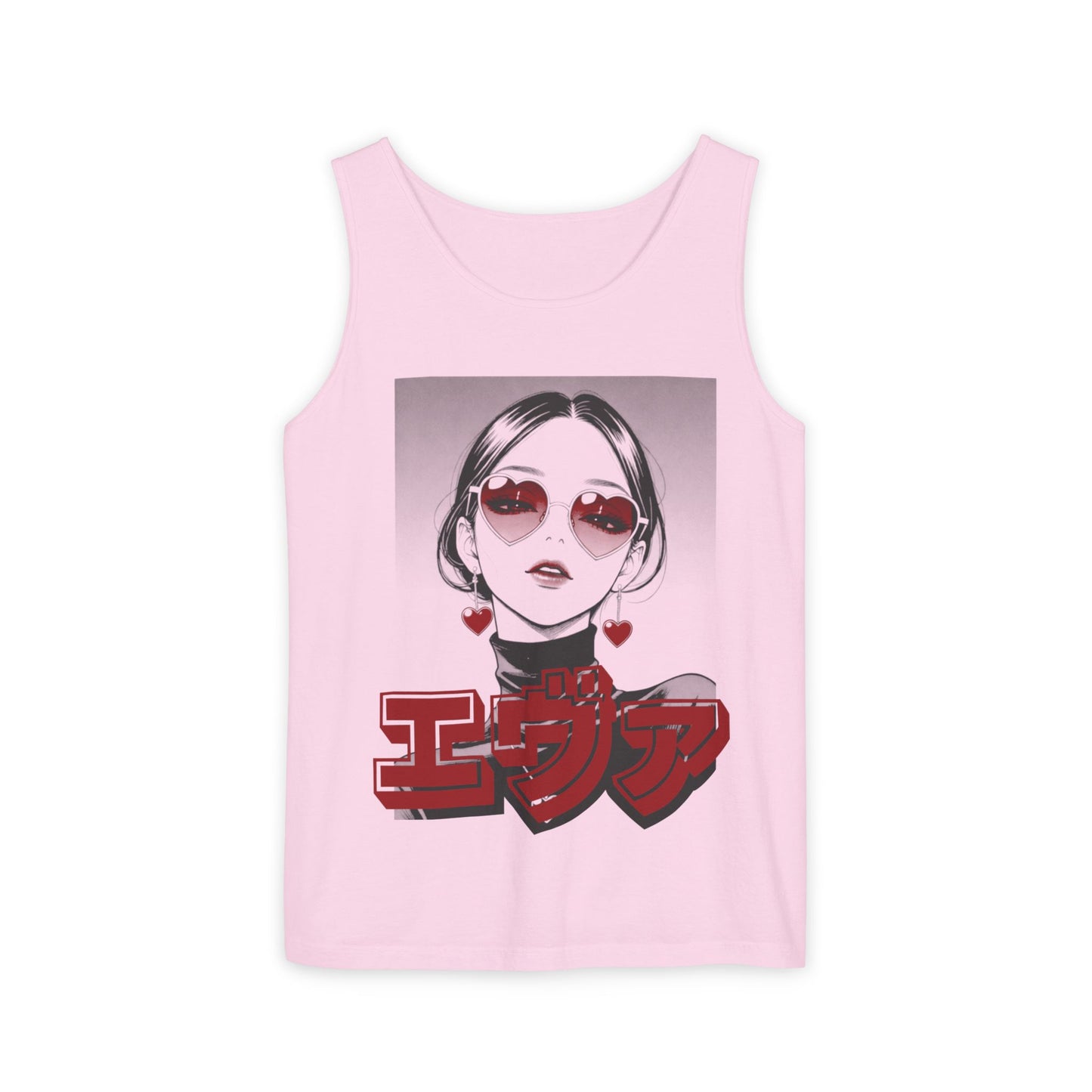 Saku Same - Eva - Anime Girl Graphic Tank — 'エヴァ' Retro Manga Portrait