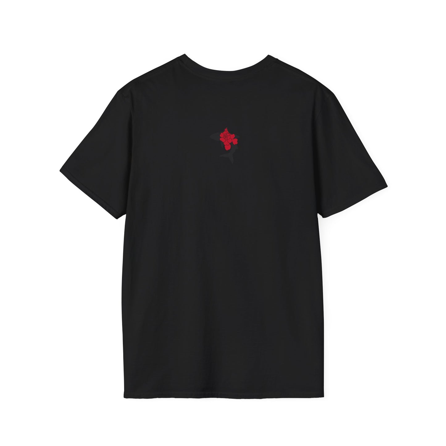 Saku Same - Blooming  Shark T-Shirt - Rose Tattoo Style Graphic Tee
