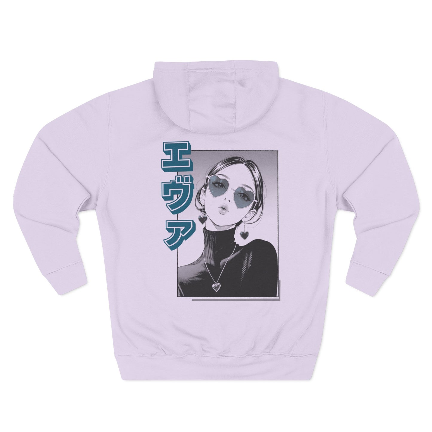 Saku Same - Eva - Anime Girl Portrait Hoodie  "エヴァ" Graphic Fleece Hoodie