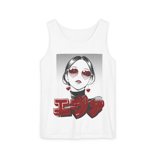 Saku Same - Eva - Anime Girl Graphic Tank — 'エヴァ' Retro Manga Portrait