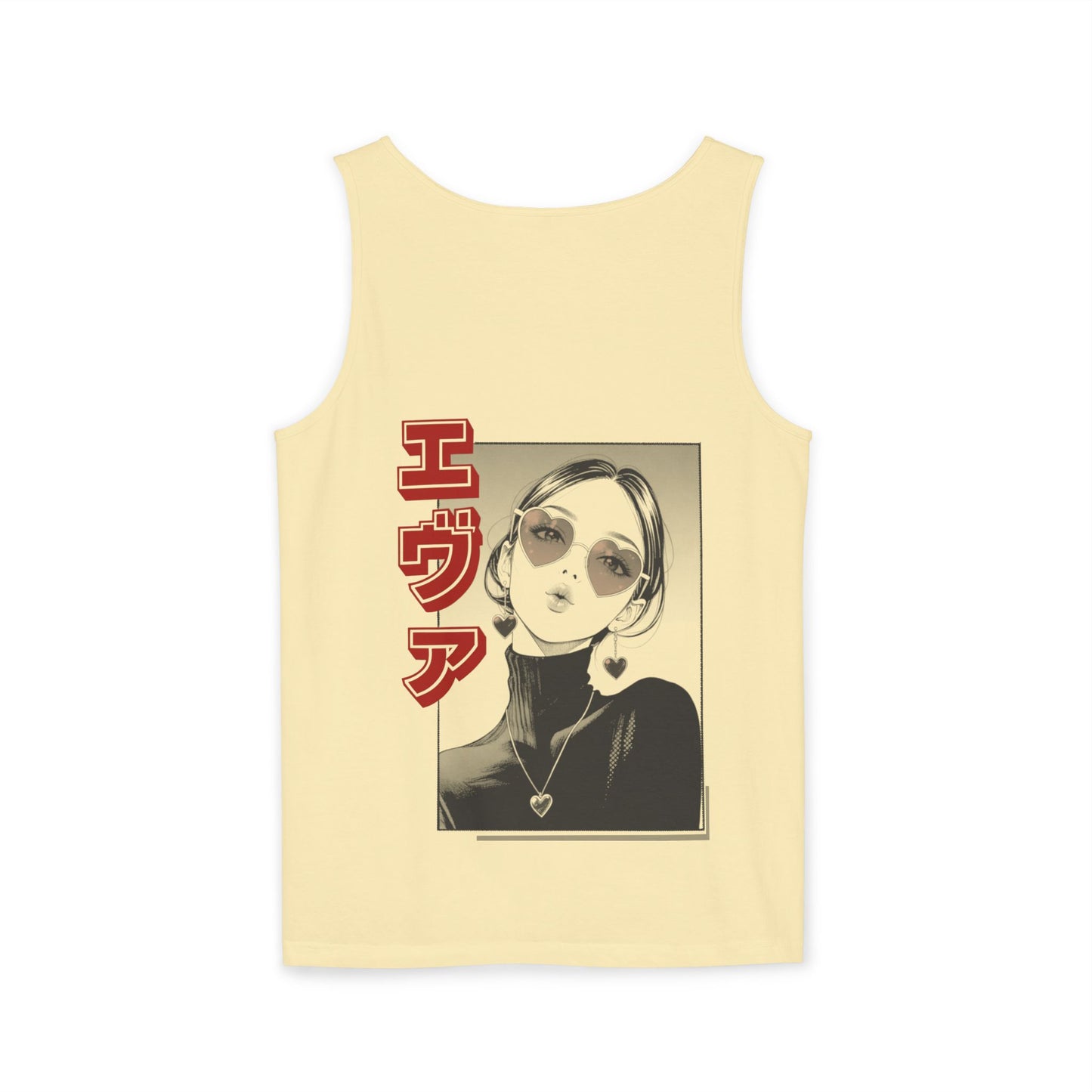 Saku Same - Eva - Anime Girl Graphic Tank — 'エヴァ' Retro Manga Portrait