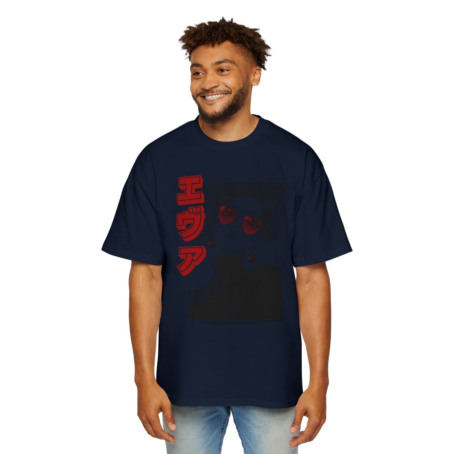 Saku Same "EVA" Japanese Text Oversized T-Shirt
