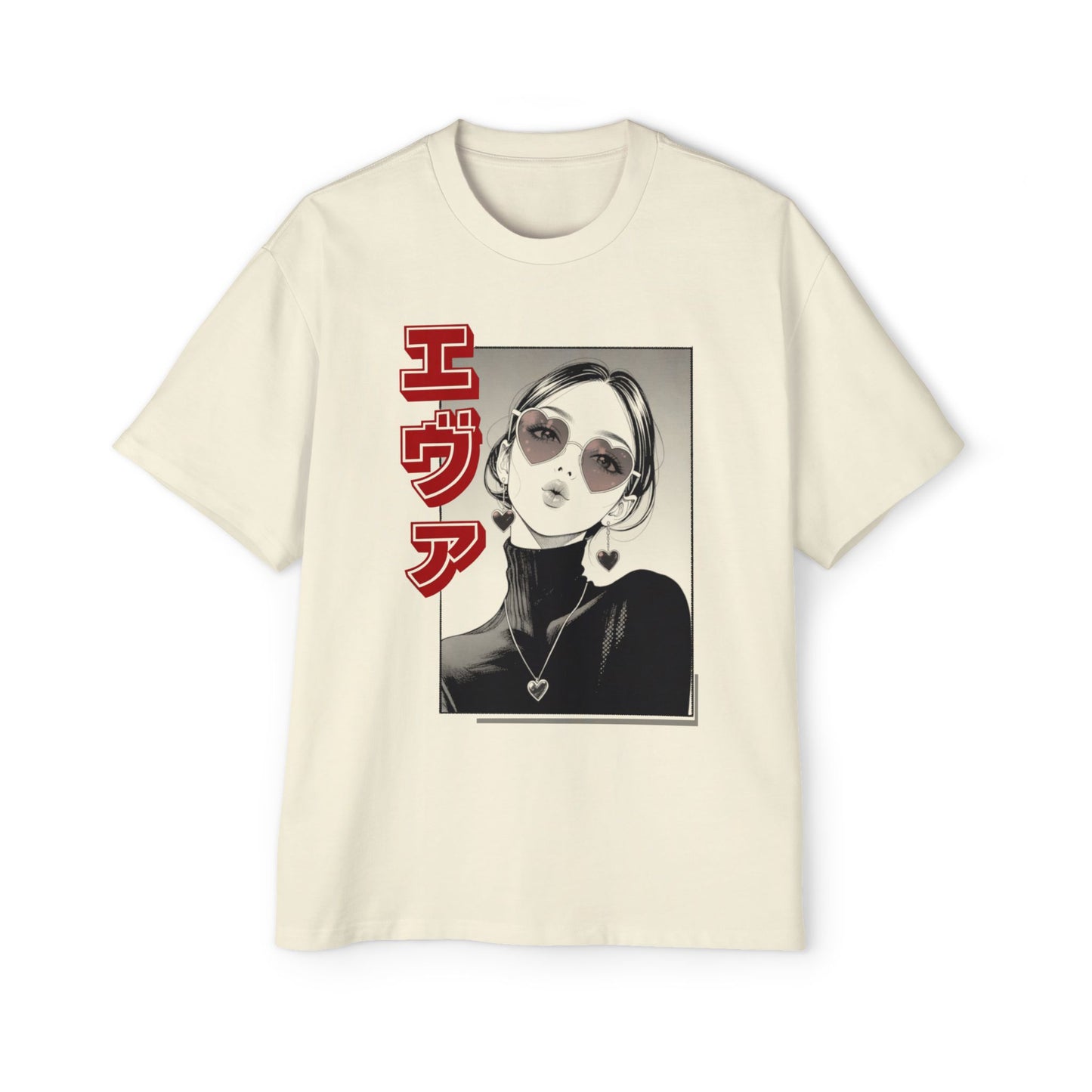 Saku Same "EVA" Japanese Text Oversized T-Shirt