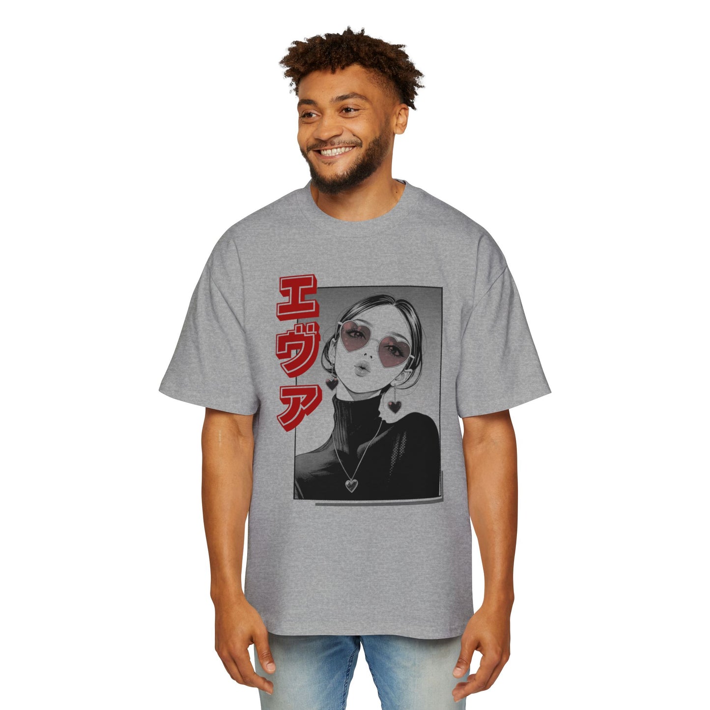 Saku Same "EVA" Japanese Text Oversized T-Shirt