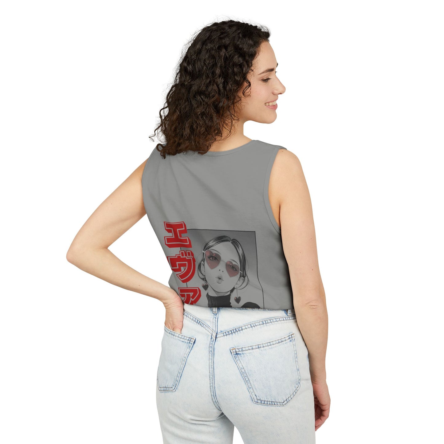 Saku Same - Eva - Anime Girl Graphic Tank — 'エヴァ' Retro Manga Portrait