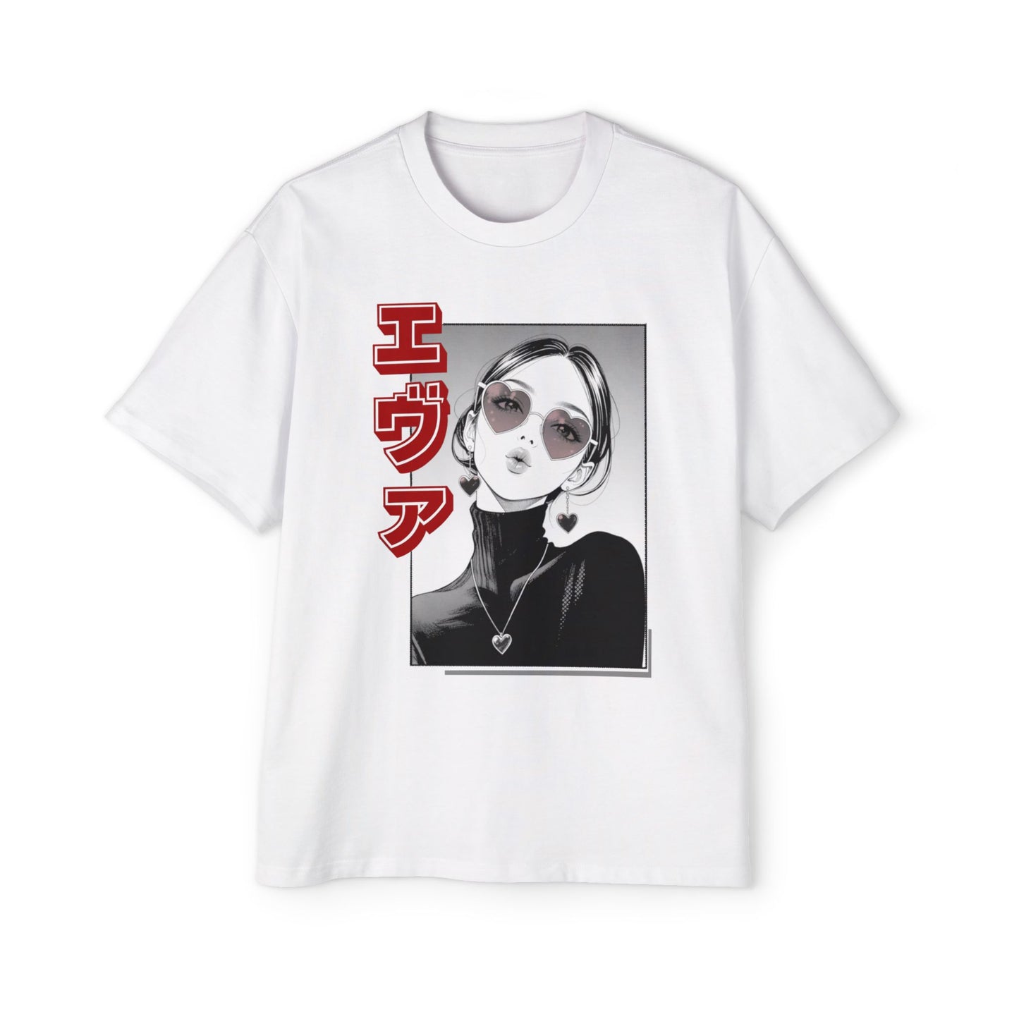 Saku Same "EVA" Japanese Text Oversized T-Shirt