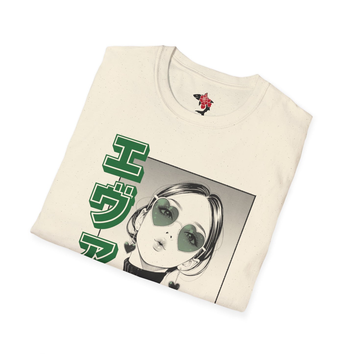 Saku Same - Eva - Anime Girl Graphic Tee with Japanese Text — 'Eva' Retro Aesthetic T-Shirt