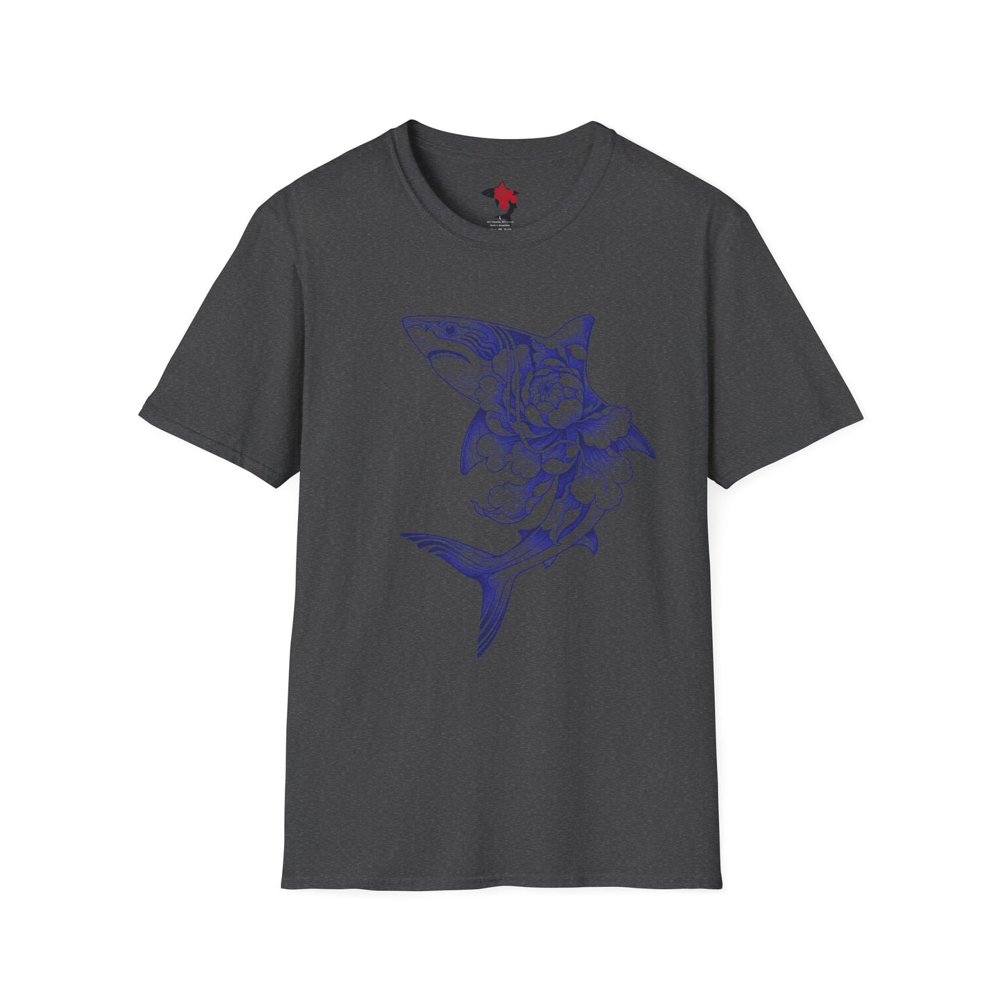 Saku Same - Floral Shark T-Shirt — Botanical Koi Shark Graphic Tee