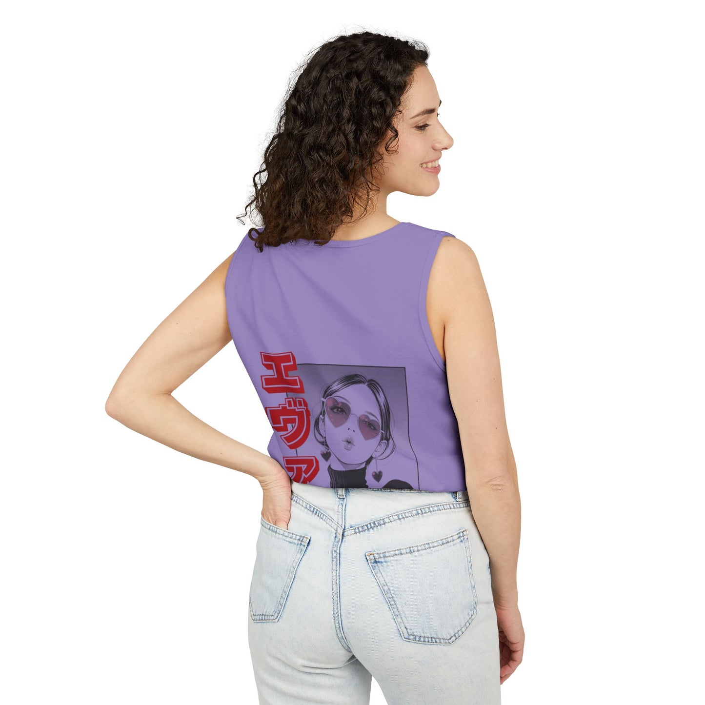 Saku Same - Eva - Anime Girl Graphic Tank — 'エヴァ' Retro Manga Portrait
