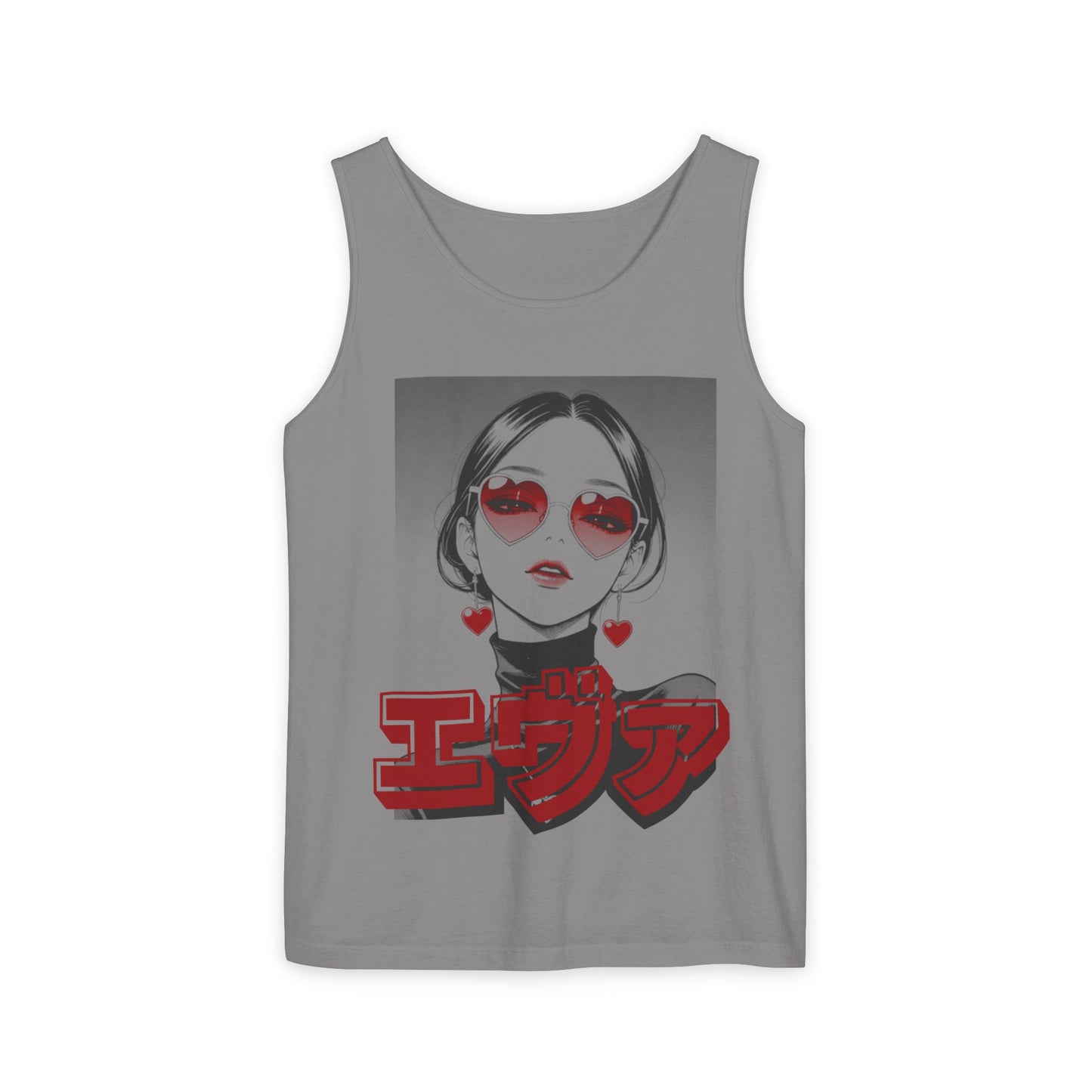 Saku Same - Eva - Anime Girl Graphic Tank — 'エヴァ' Retro Manga Portrait