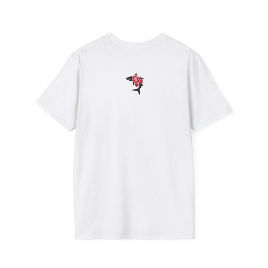 Saku Same - Blooming Shark Tee - Botanical Shark Graphic T-Shirt