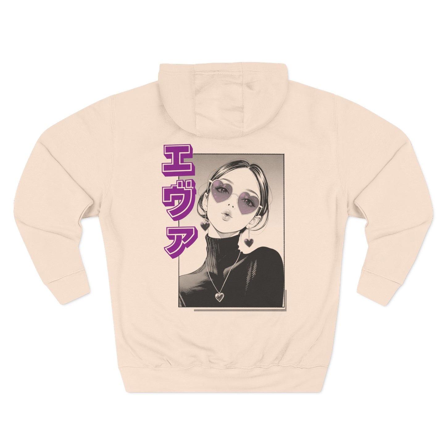 Saku Same - Eva - Retro Manga Girl Graphic Hoodie with Japanese Text