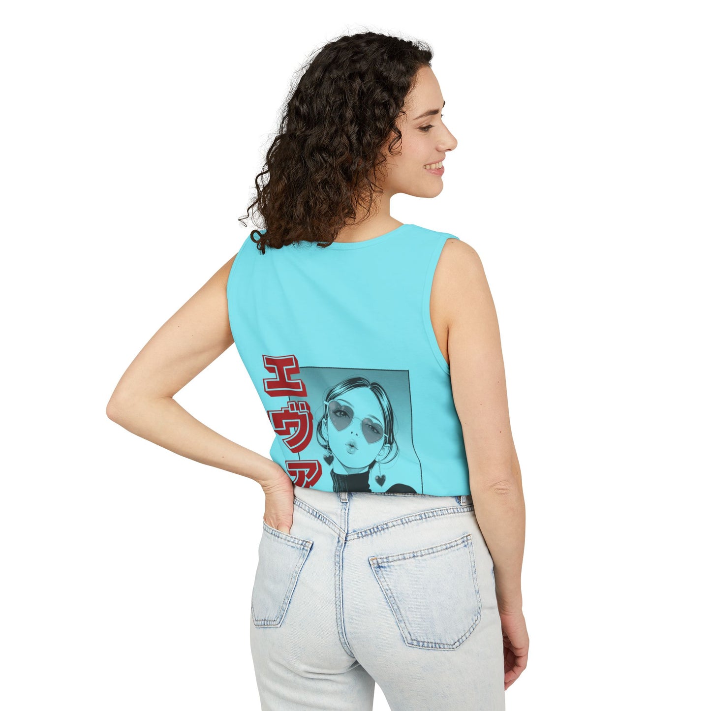 Saku Same - Eva - Anime Girl Graphic Tank — 'エヴァ' Retro Manga Portrait
