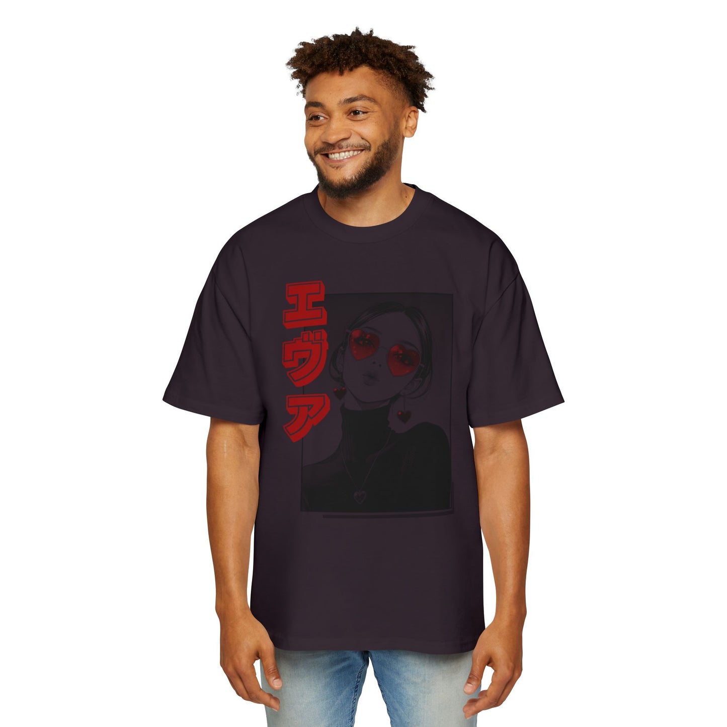 Saku Same "EVA" Japanese Text Oversized T-Shirt