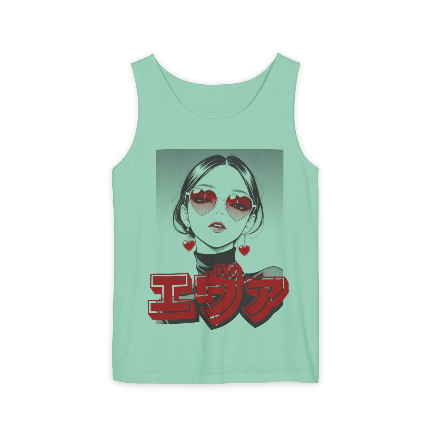 Saku Same - Eva - Anime Girl Graphic Tank — 'エヴァ' Retro Manga Portrait