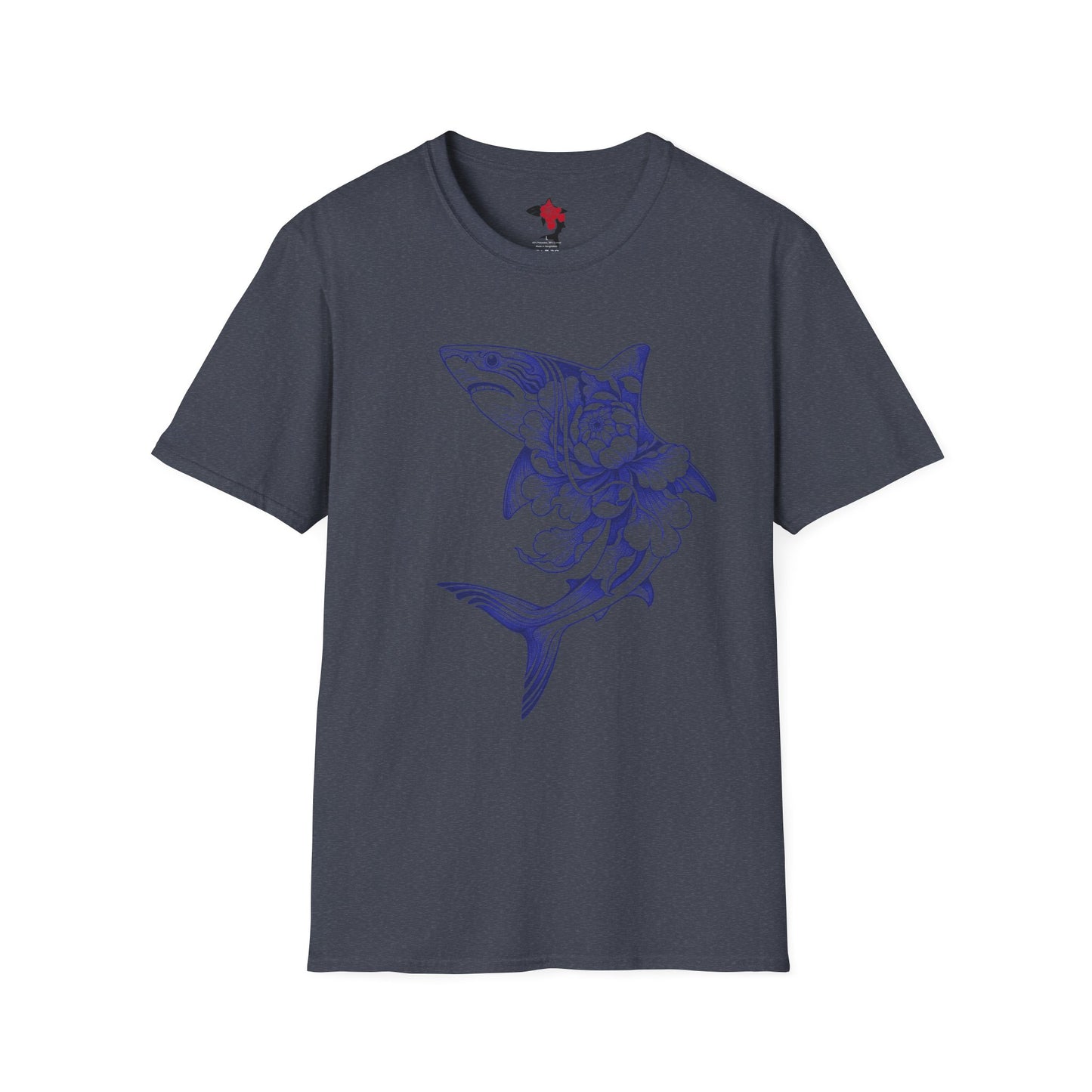 Saku Same - Floral Shark T-Shirt — Botanical Koi Shark Graphic Tee