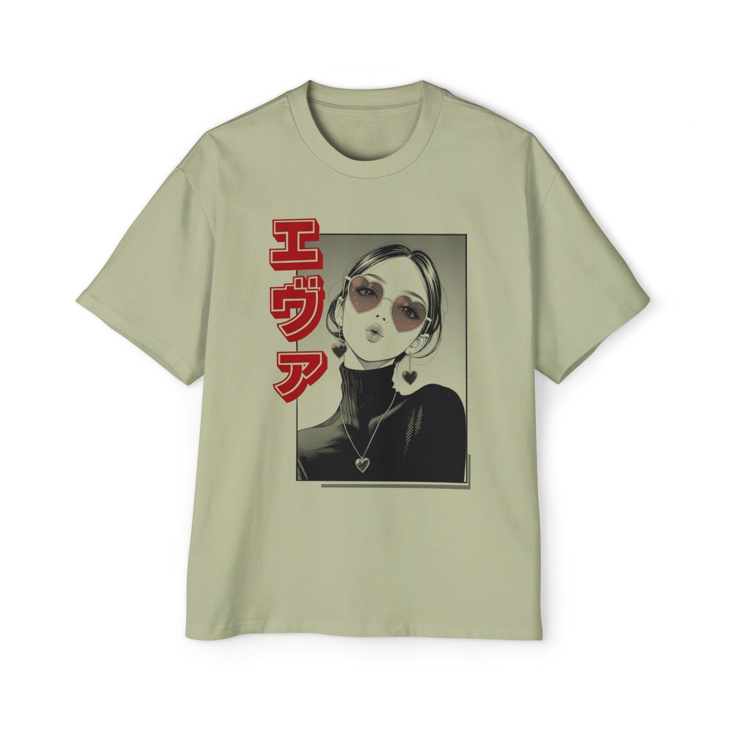 Saku Same "EVA" Japanese Text Oversized T-Shirt