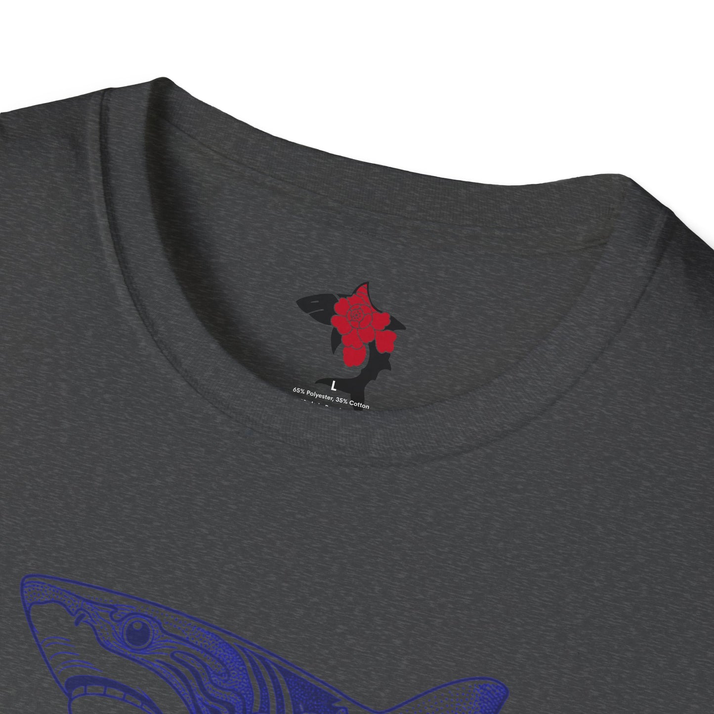 Saku Same - Floral Shark T-Shirt — Botanical Koi Shark Graphic Tee
