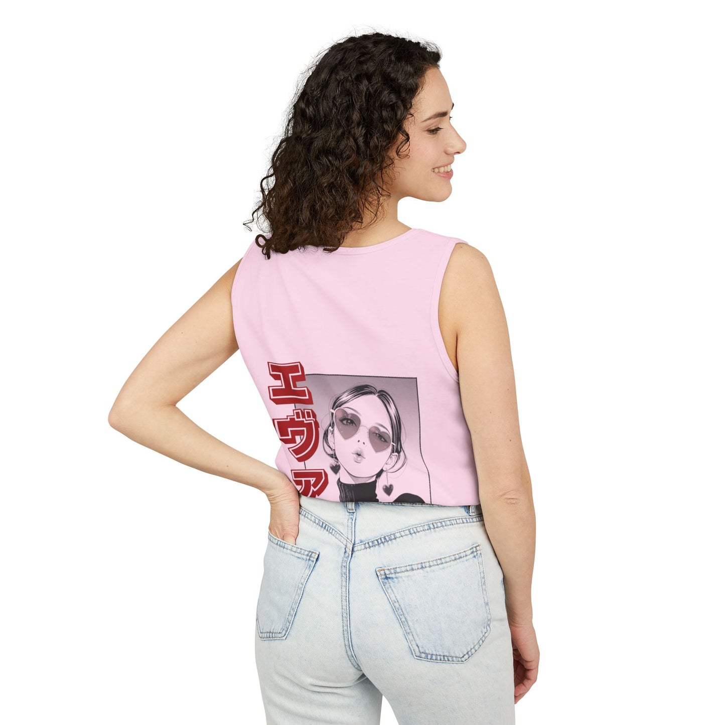 Saku Same - Eva - Anime Girl Graphic Tank — 'エヴァ' Retro Manga Portrait