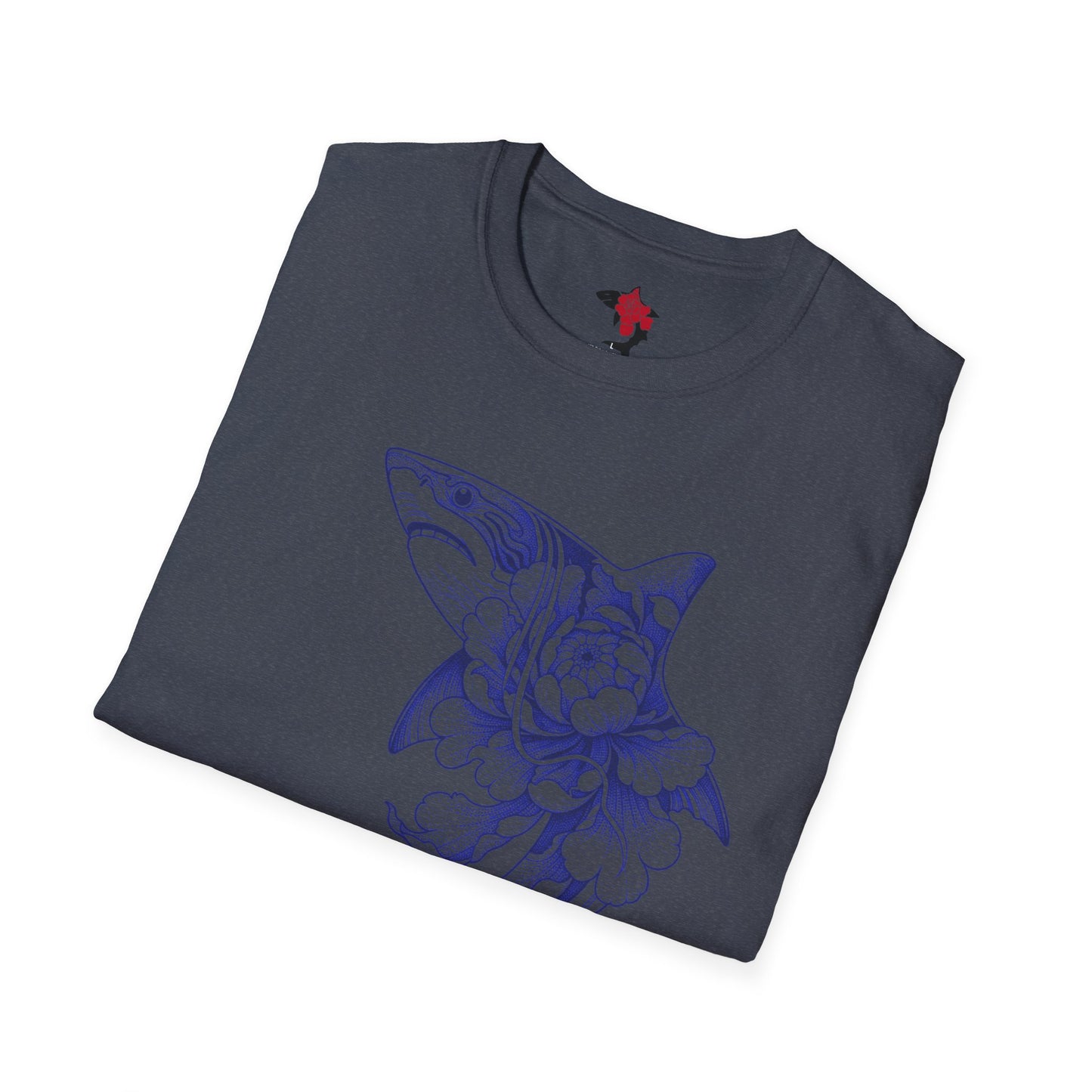 Saku Same - Floral Shark T-Shirt — Botanical Koi Shark Graphic Tee