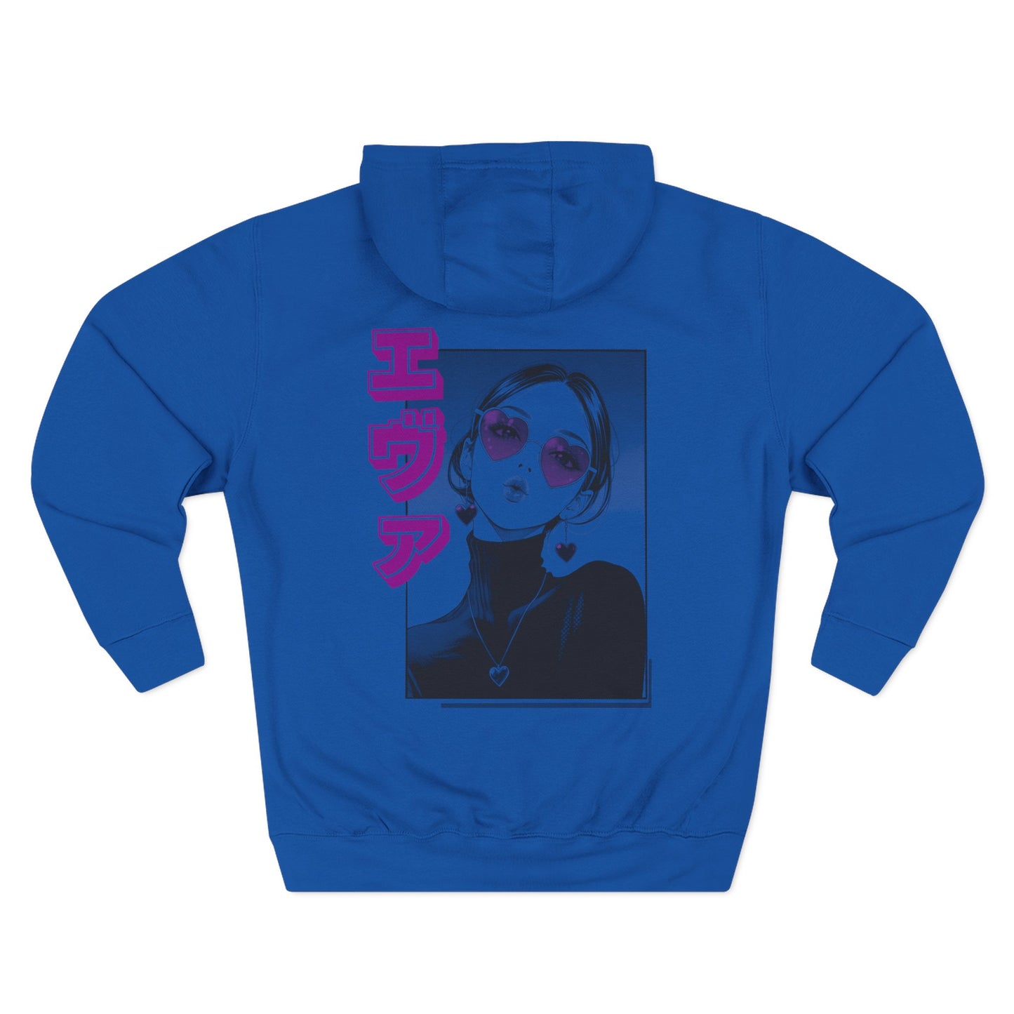Saku Same - Eva - Retro Manga Girl Graphic Hoodie with Japanese Text