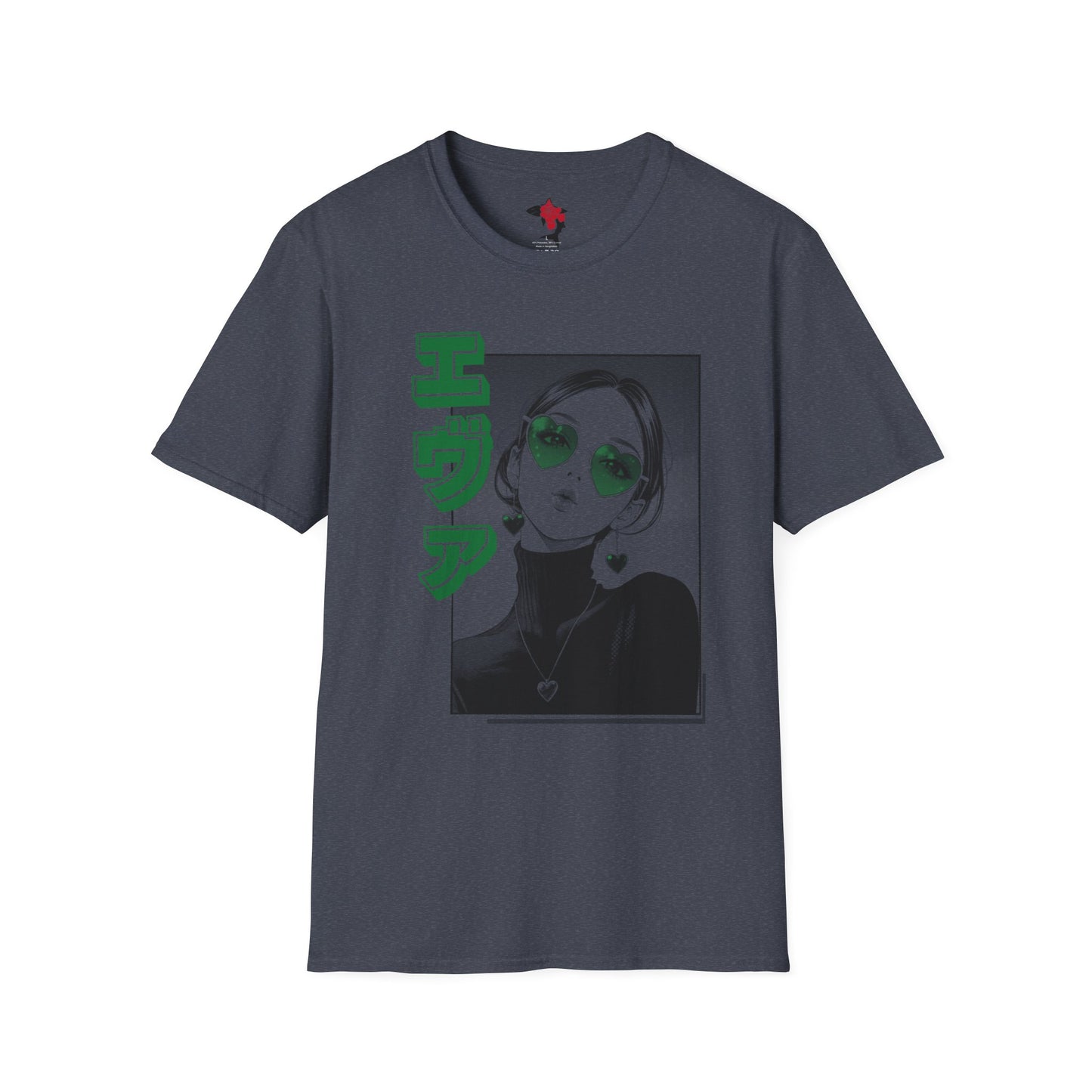 Saku Same - Eva - Anime Girl Graphic Tee with Japanese Text — 'Eva' Retro Aesthetic T-Shirt