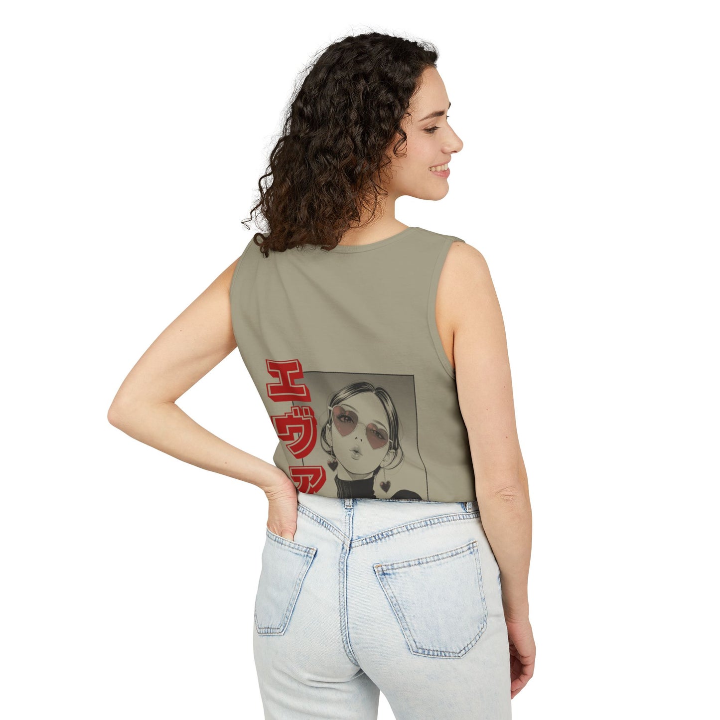 Saku Same - Eva - Anime Girl Graphic Tank — 'エヴァ' Retro Manga Portrait