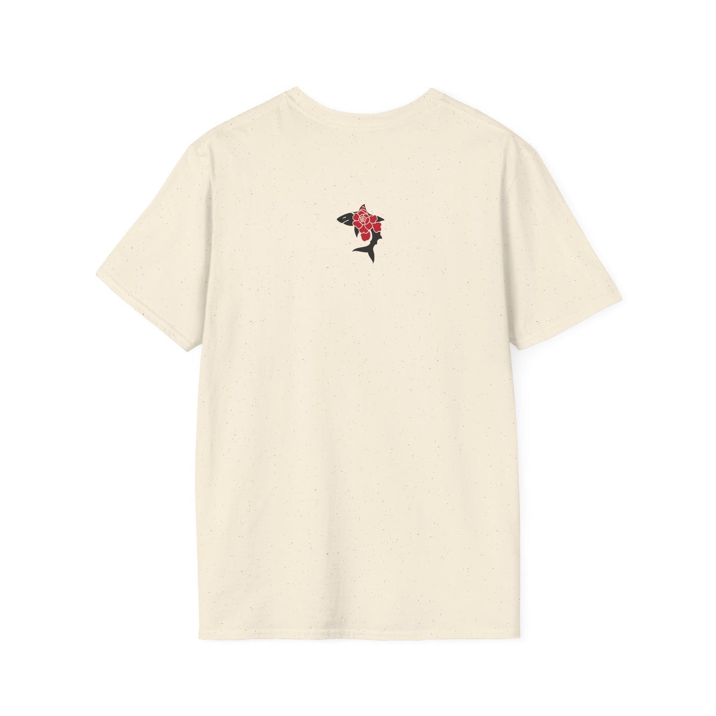 Saku Same - Blooming  Shark T-Shirt - Rose Tattoo Style Graphic Tee