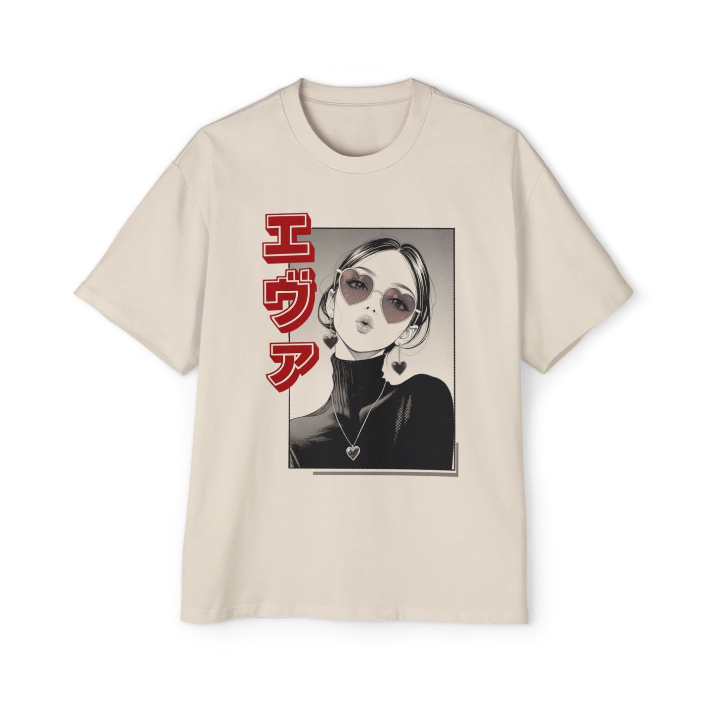 Saku Same "EVA" Japanese Text Oversized T-Shirt