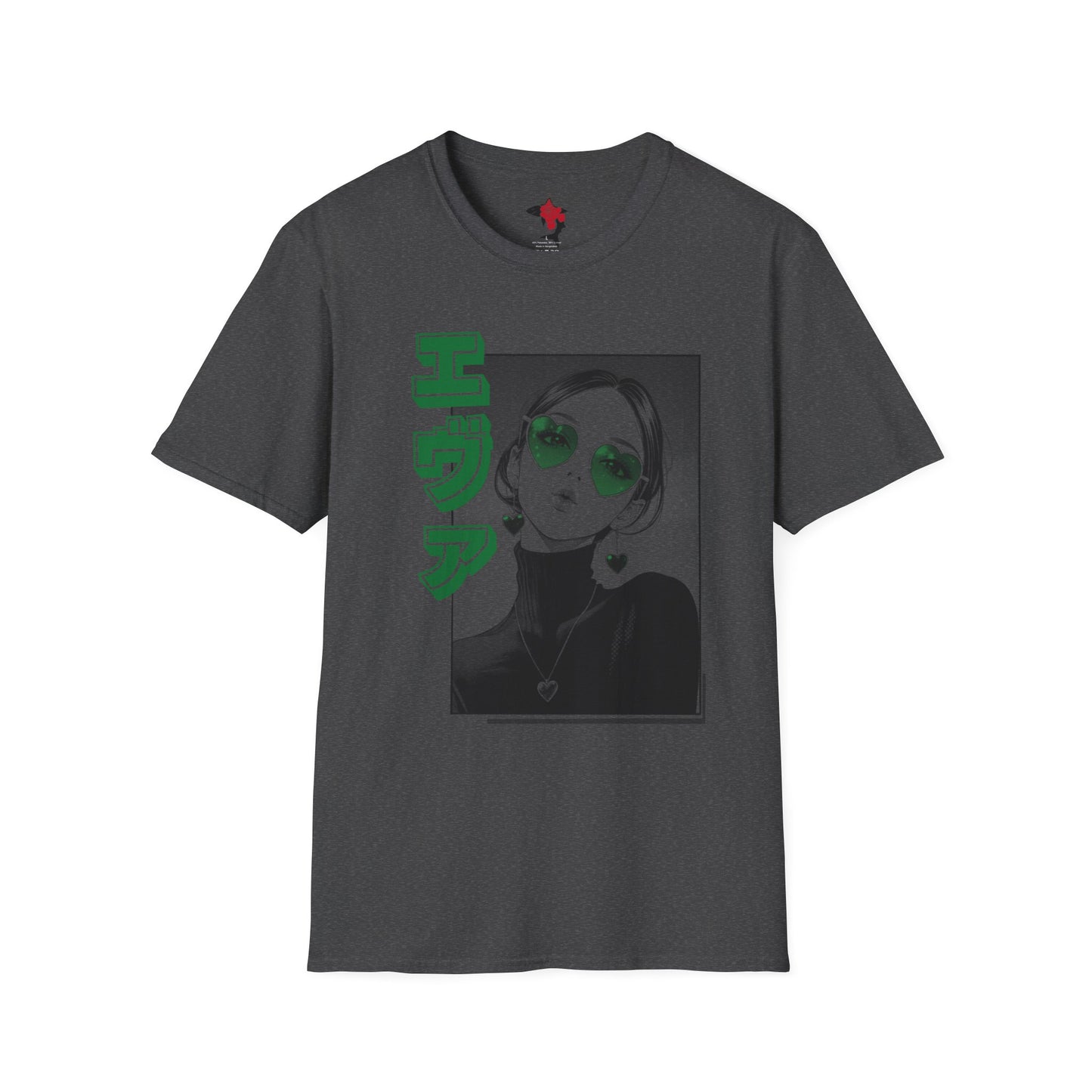 Saku Same - Eva - Anime Girl Graphic Tee with Japanese Text — 'Eva' Retro Aesthetic T-Shirt