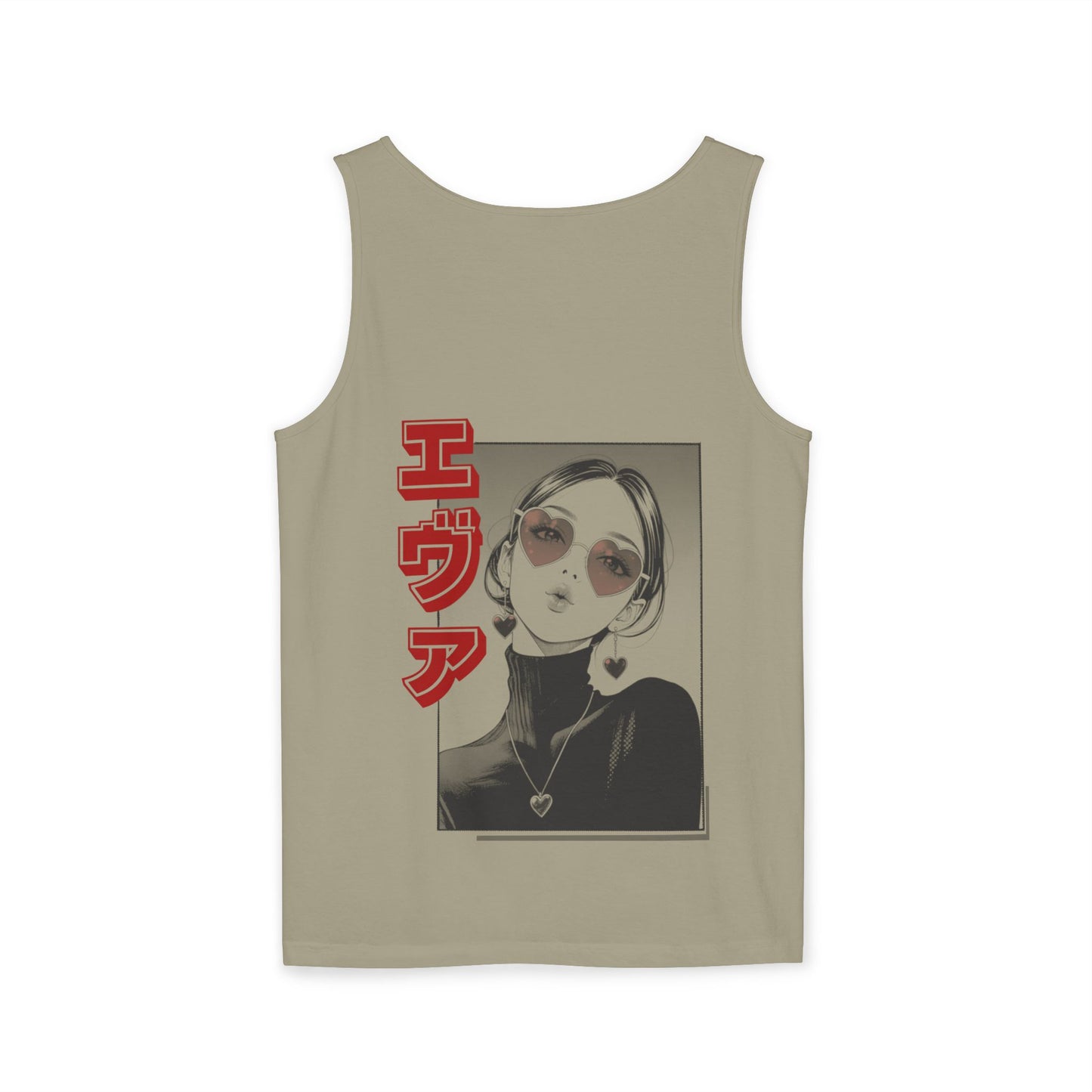 Saku Same - Eva - Anime Girl Graphic Tank — 'エヴァ' Retro Manga Portrait