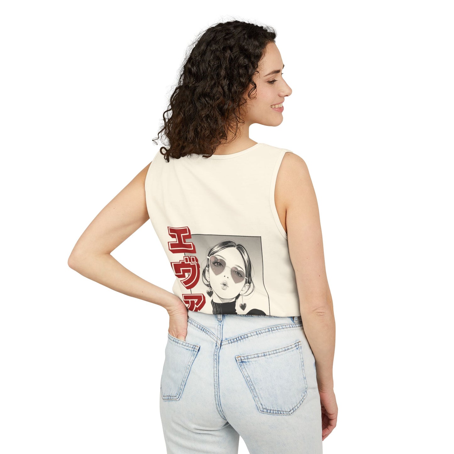 Saku Same - Eva - Anime Girl Graphic Tank — 'エヴァ' Retro Manga Portrait