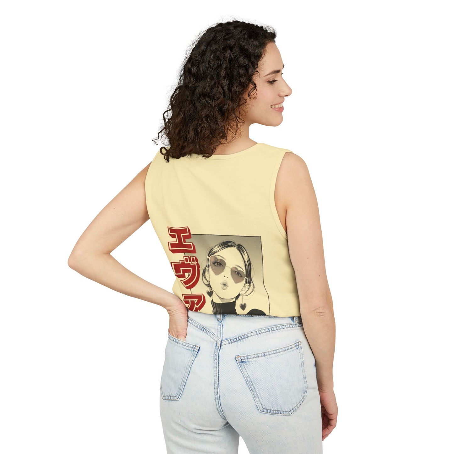 Saku Same - Eva - Anime Girl Graphic Tank — 'エヴァ' Retro Manga Portrait