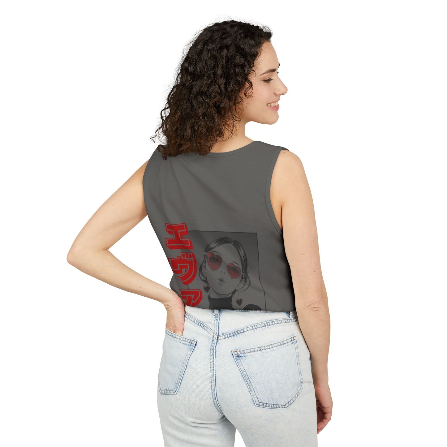 Saku Same - Eva - Anime Girl Graphic Tank — 'エヴァ' Retro Manga Portrait