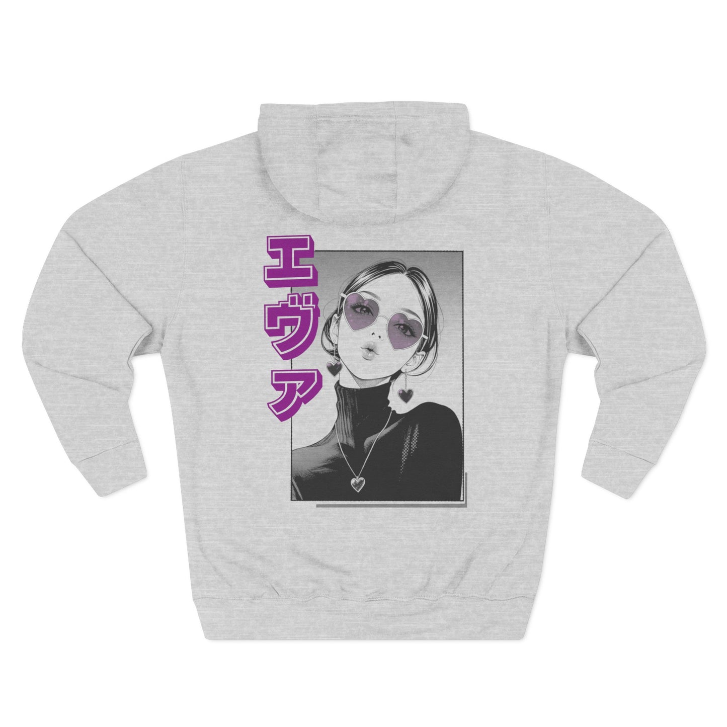 Saku Same - Eva - Retro Manga Girl Graphic Hoodie with Japanese Text